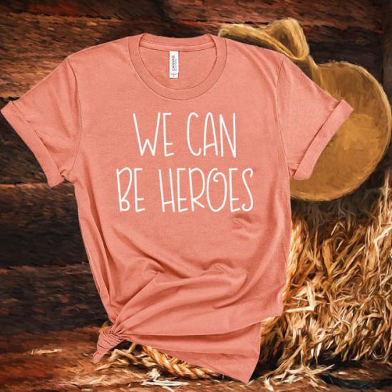 David Bowie,We can be heroes,Music lyric t shirt