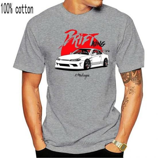 Drift King,Nissan Silvia,gray Tshirt