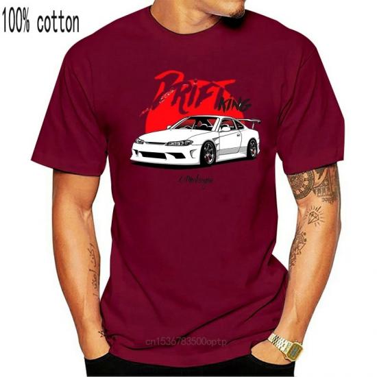 Drift King,Nissan Silvia,red Tshirt
