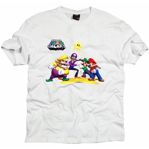 Super Mario Bros Wario Bros Cartoon T shirt