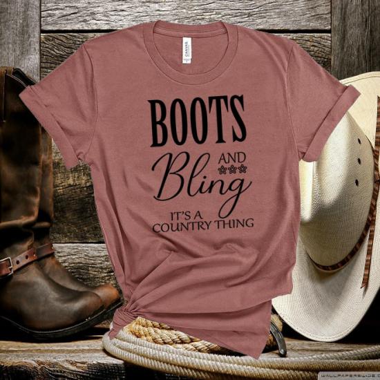 Boots and Bling It’s A Country Thing,Country Music Shirt,Concert Tshirt/
