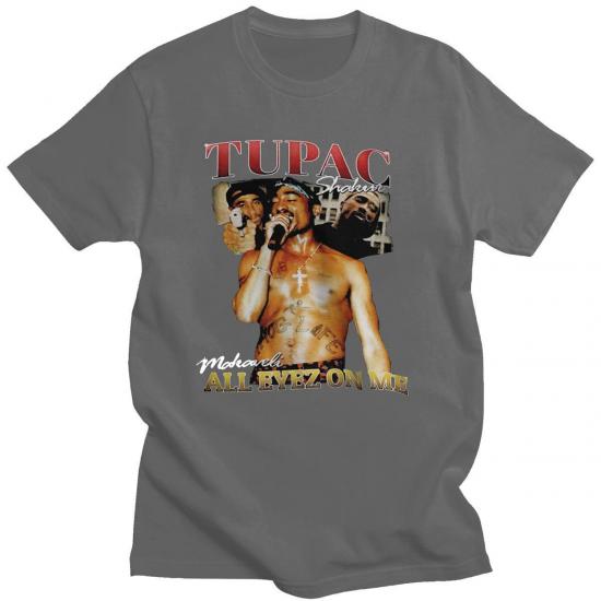 Tupac, 2-Pac,All Eyes On Me,Hip Hop Rap,Dark Gray Tshirt