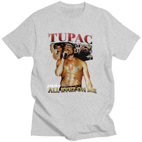 Tupac, 2-Pac,All Eyes On Me,Hip Hop Rap,Gray Tshirt