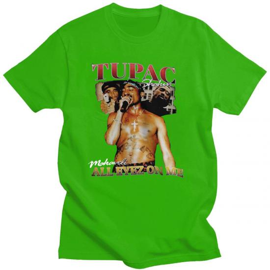 Tupac, 2-Pac,All Eyes On Me,Hip Hop Rap,Green Tshirt