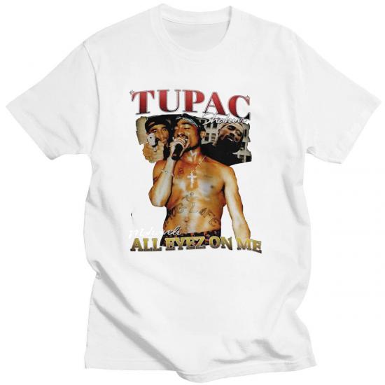 Tupac, 2-Pac,All Eyes On Me,Hip Hop Rap,white Tshirt