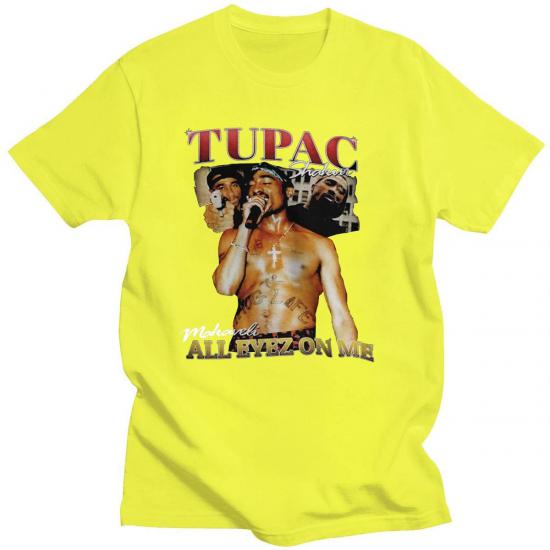 Tupac, 2-Pac,All Eyes On Me,Hip Hop Rap,Yellow Tshirt