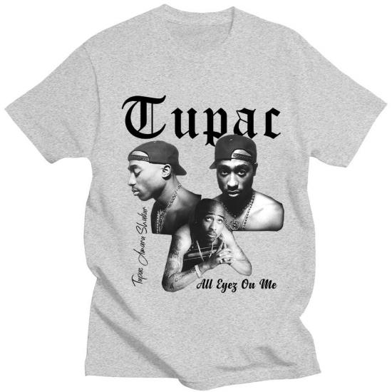 Tupac,2-Pac,All Eyes On Me,Hip Hop,Gray Tshirt