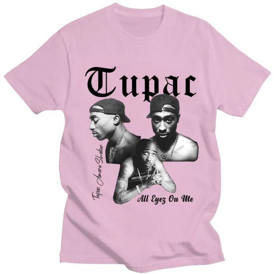 Tupac Tshirt,2-Pac,All Eyes On Me,Hip Hop,Pink Tshirt