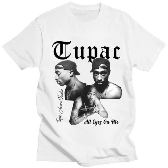 Tupac Tshirt,2-Pac,All Eyes On Me,Hip Hop,white Tshirt