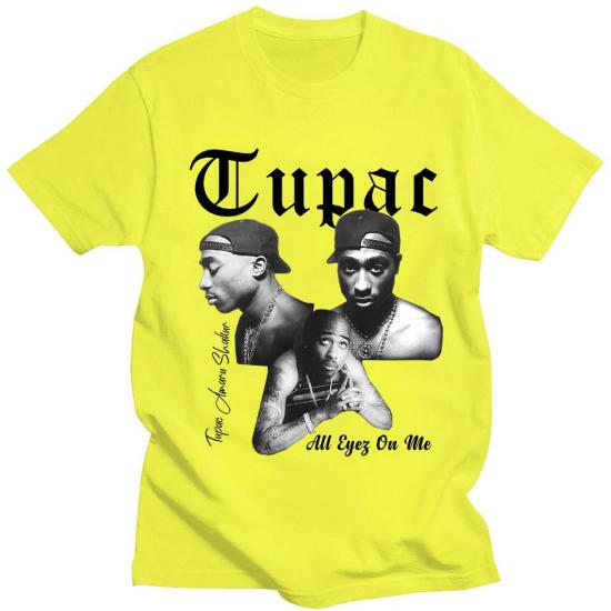 Tupac,2-Pac,All Eyes On Me,Hip Hop,Yellow Tshirt