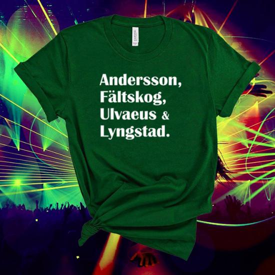 Abba,Andersson,Faltskog,Ulvaeus,Lyngstad,Music Line Up  Tshirt