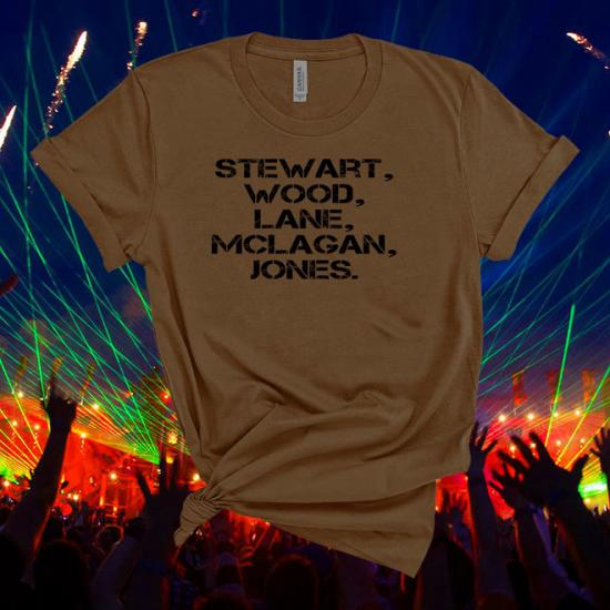 Faces,Stewart,Wood,Lane,McLagan,Jones,Music Line Up  Tshirt