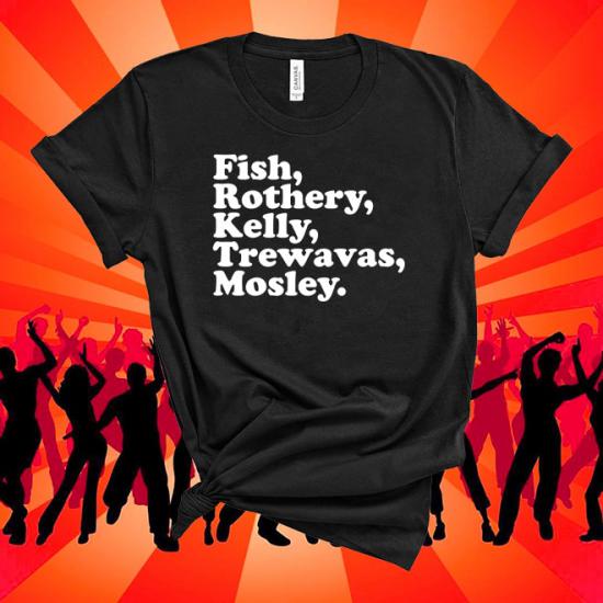 Marillion Tshirt,Fish,Rothery,Kelly,Trewavas,Mosley,Music Tshirt