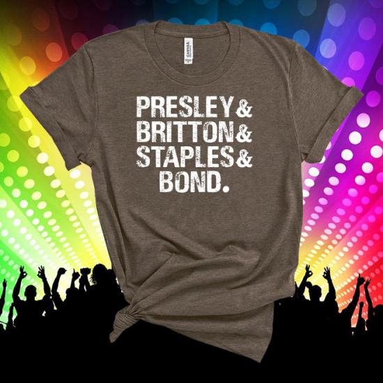 The Troggs,Presley,Britton,Staples,Bond,Music Line Up  Tshirt/