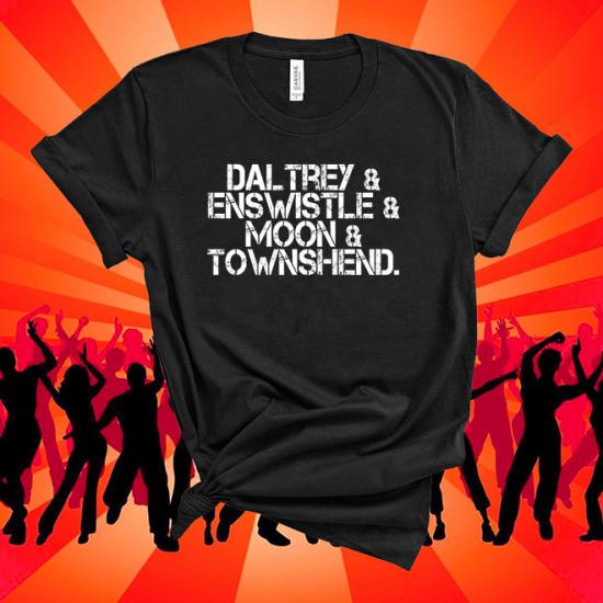 The Who Tshirt,Daltrey Entwhistle Moon Townshend  Tshirt