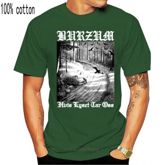 Burzum,Black Metal,Dark Ambient‎,Inn I Slottet Fra Droemmen,green Tshirt