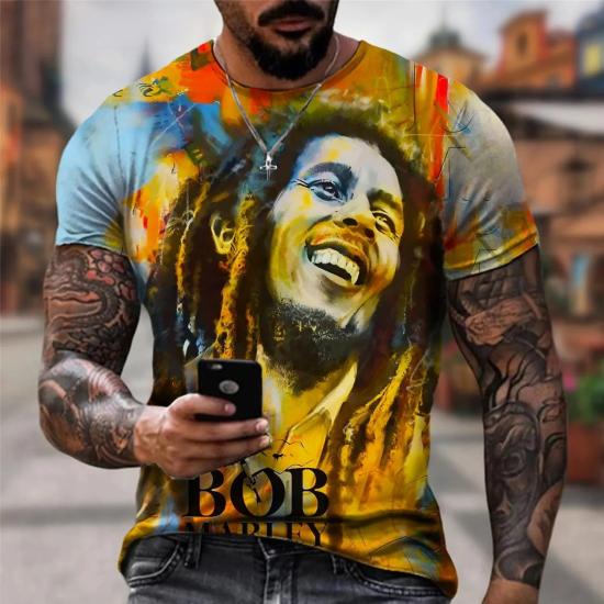 Bob Marley Jamaican reggae singer T shirt