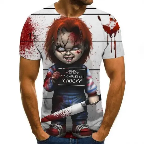 Chucky,Horor Movie With Knife Tshirt