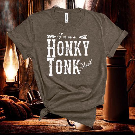 Country Music Shirts,I’m in a Honky Tonk Mood, Whiskey Tshirt