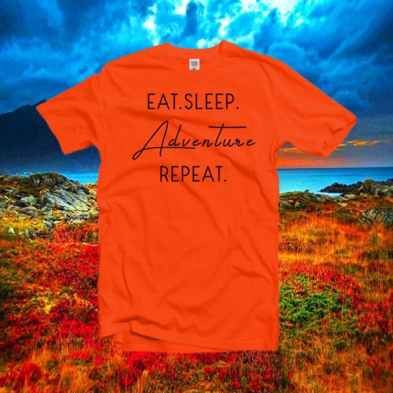 Eat sleep adventure repeat tshirt,outdoor gift