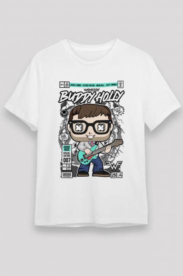 Weezer T shirt , Music Band Buddy-Holly Tshirt 08