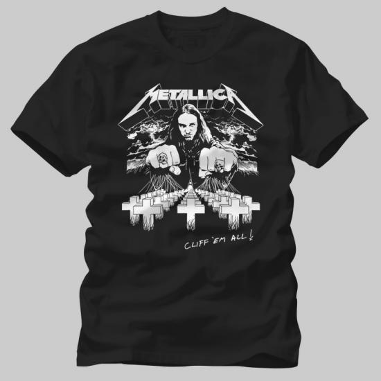 Metallica,Cliff Em All,Music Tshirt/