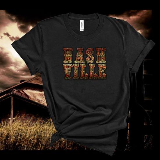 Nashville Tshirt,Country Western Shirts,Vintage Retro T-Shirts
